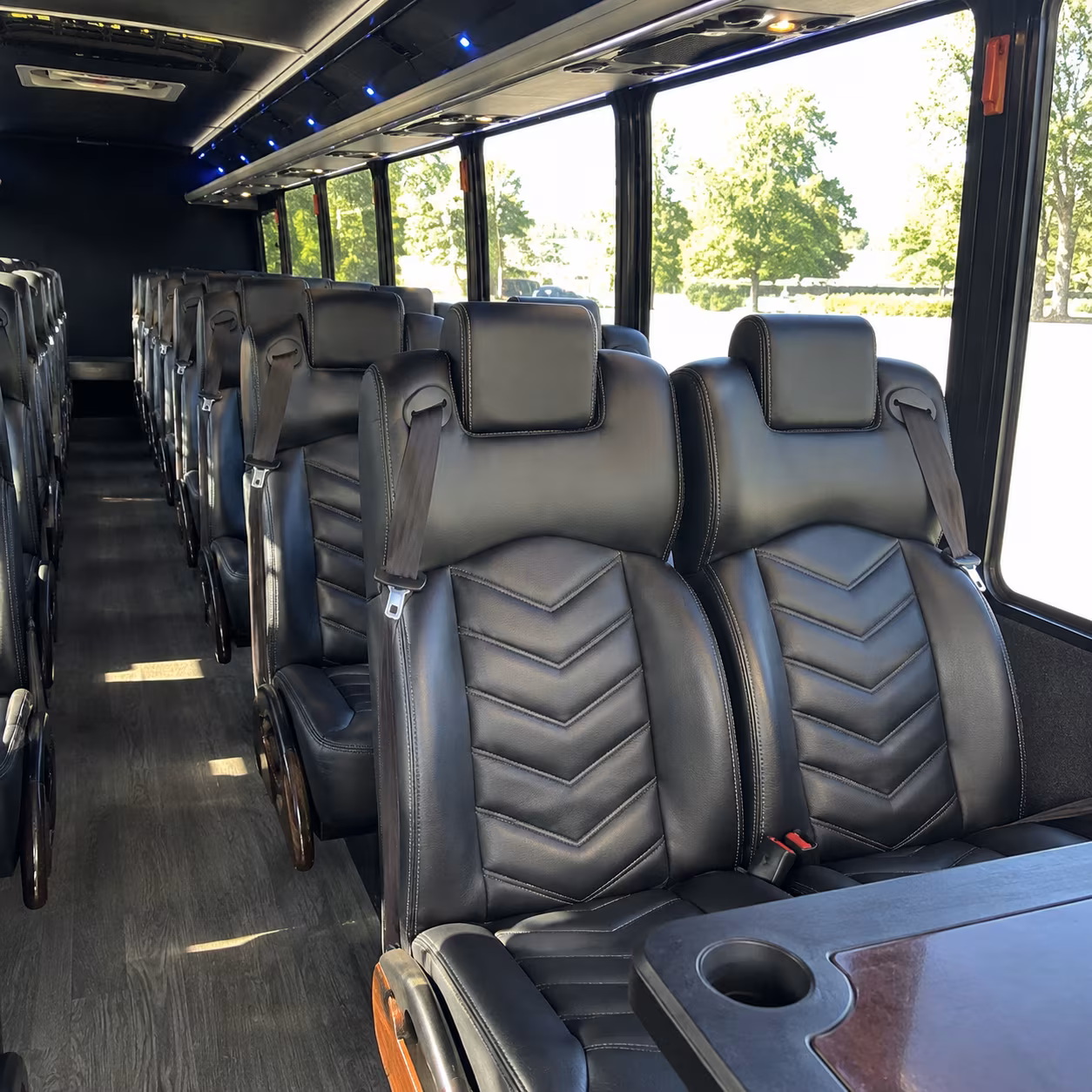 inglewood 28 passenger minibus inside
