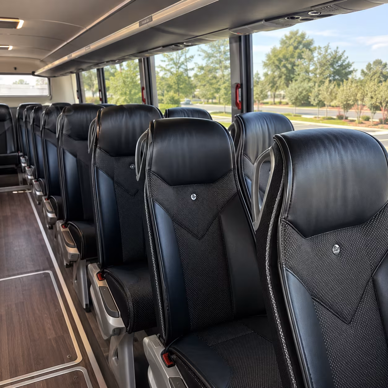 inglewood 45 passenger charter bus interior