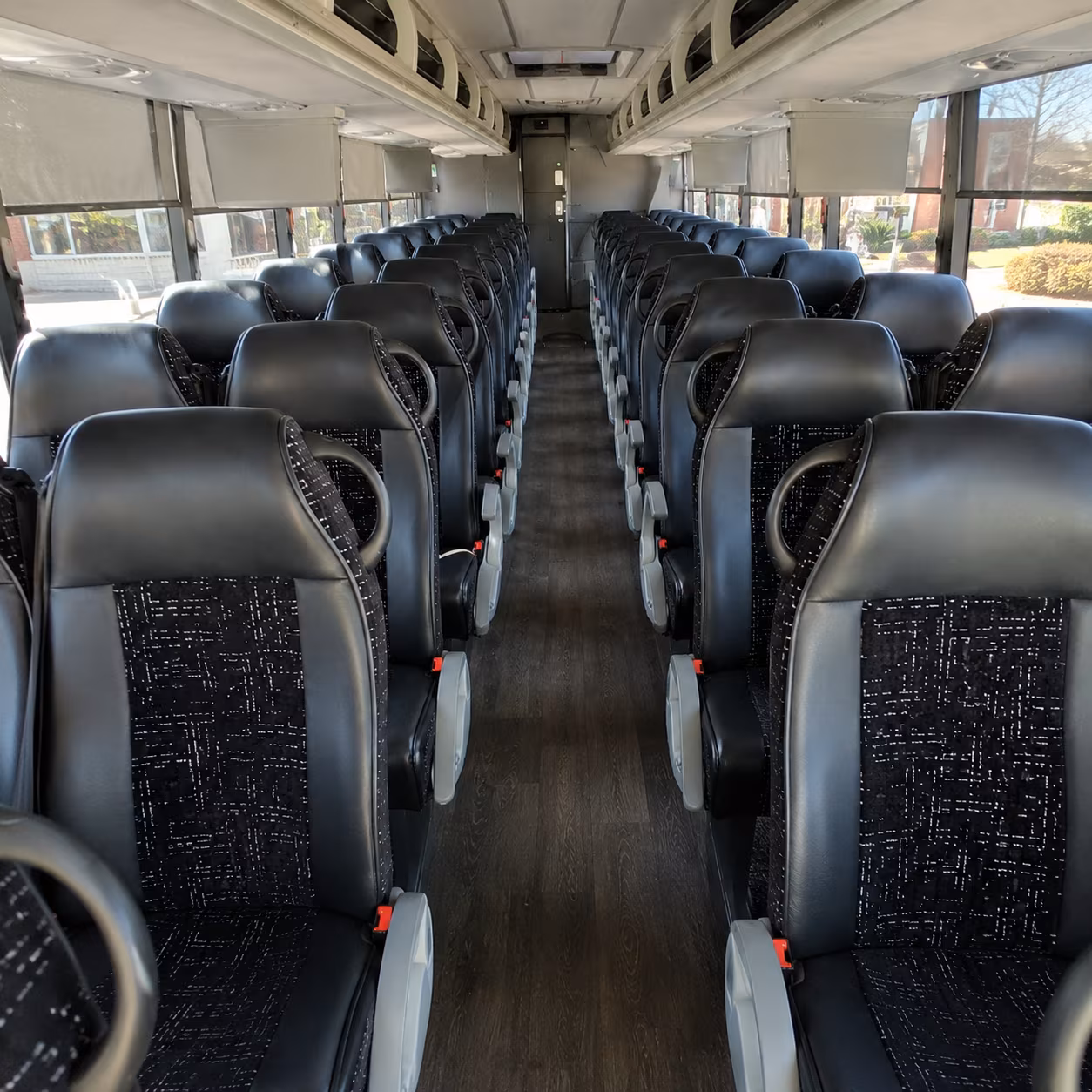 inglewood 54 passenger charter bus inside