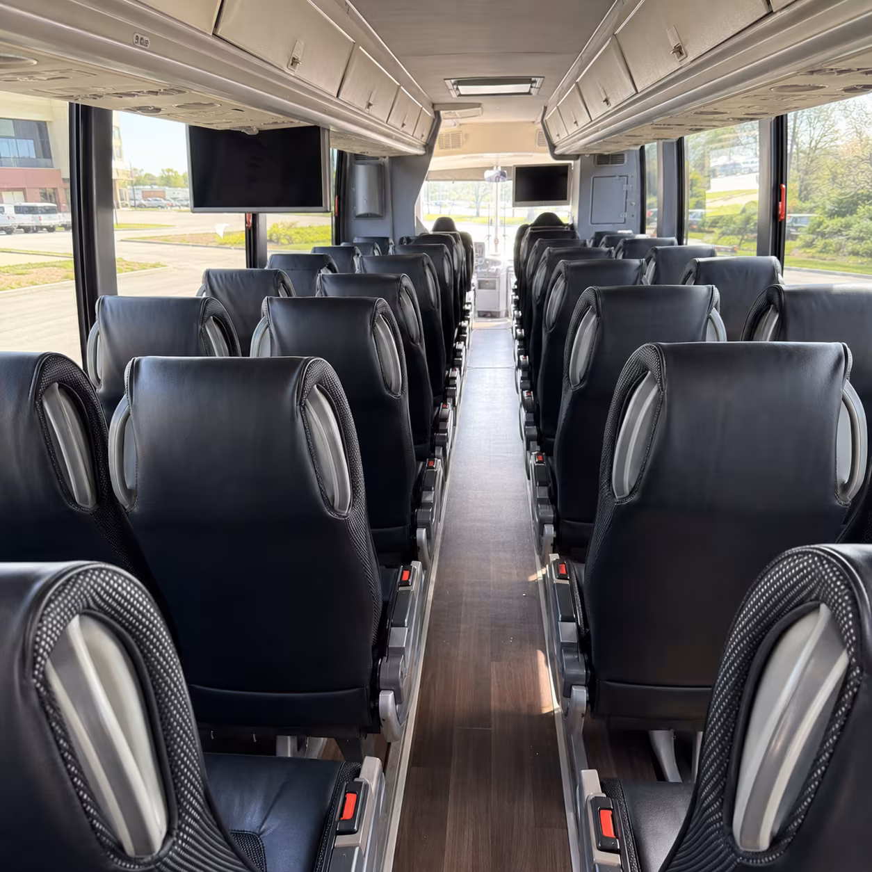 inglewood 56 passenger charter bus inside
